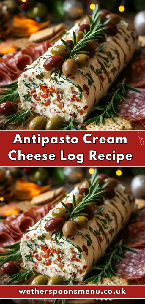 Antipasto Cream Cheese Log Recipe
