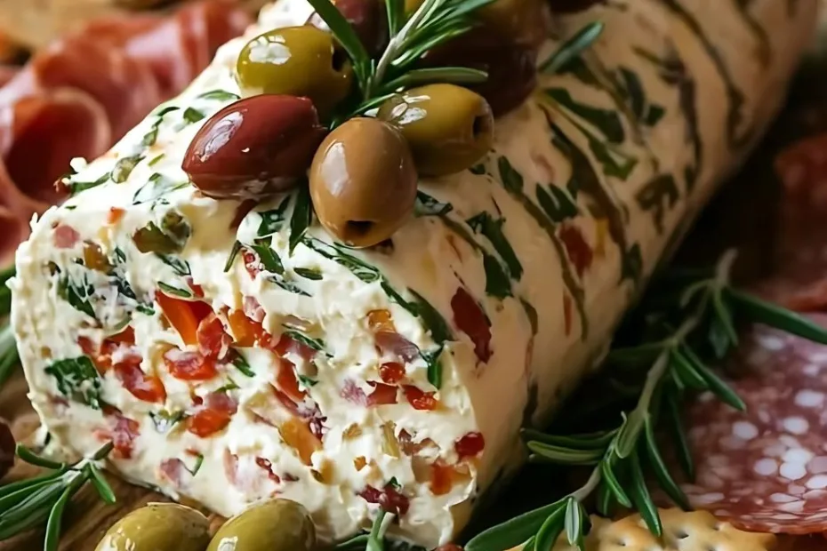 Antipasto Cream Cheese Log Recipe