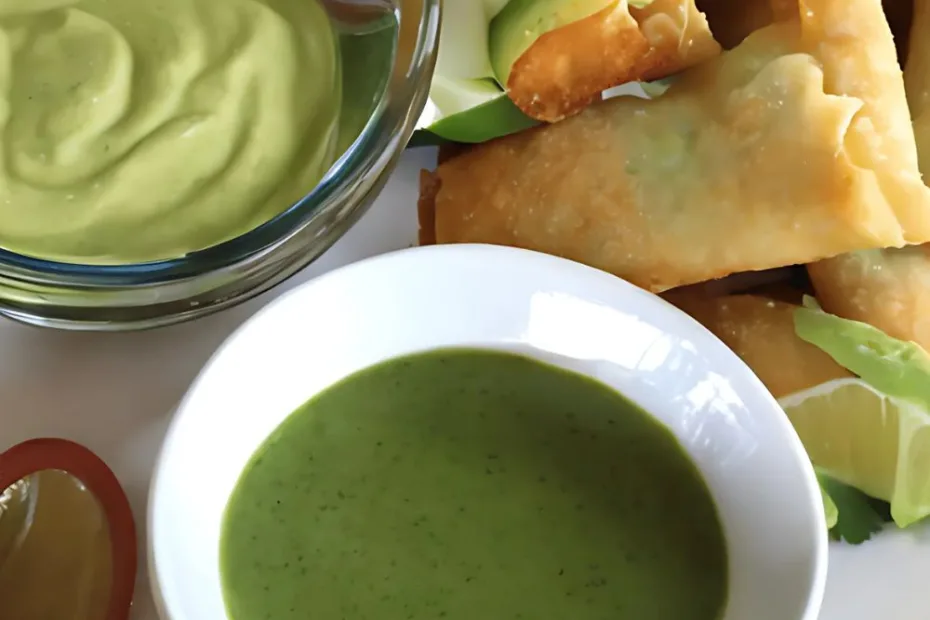 Avocado Egg Rolls with Dipping Sauce recipe
