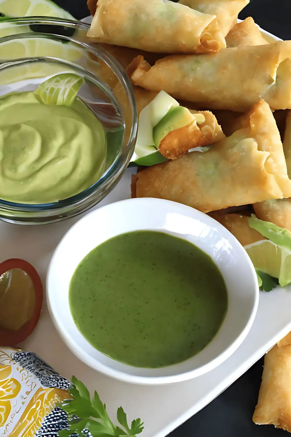 Avocado Egg Rolls with Dipping Sauce recipe