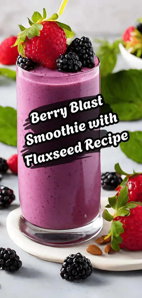 Berry Blast Smoothie with Flaxseed