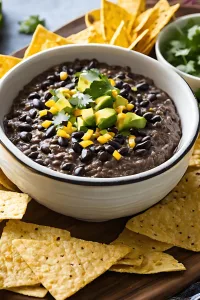Black Bean Dip with Tortilla Chips Recipe