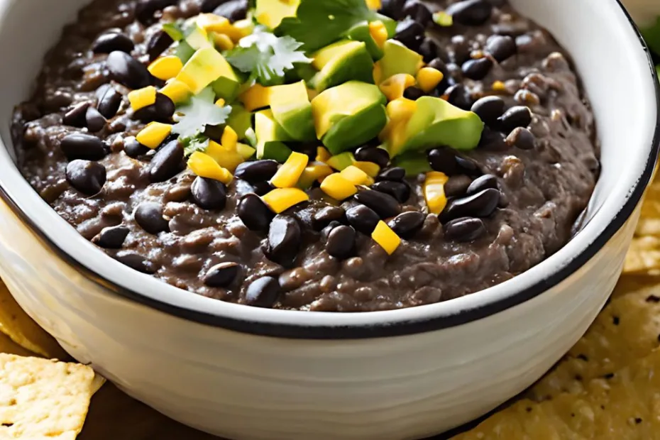 Black Bean Dip with Tortilla Chips Recipe