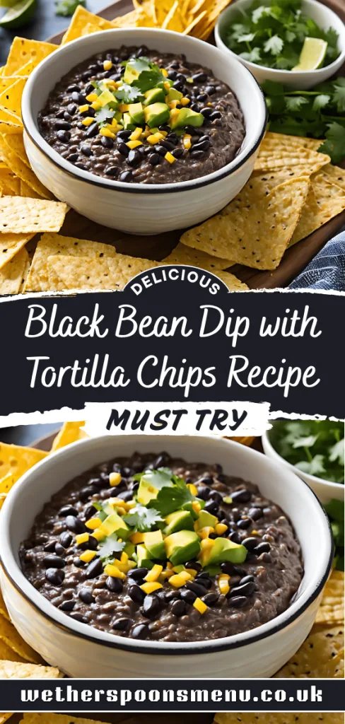 Black Bean Dip with Tortilla Chips Recipe