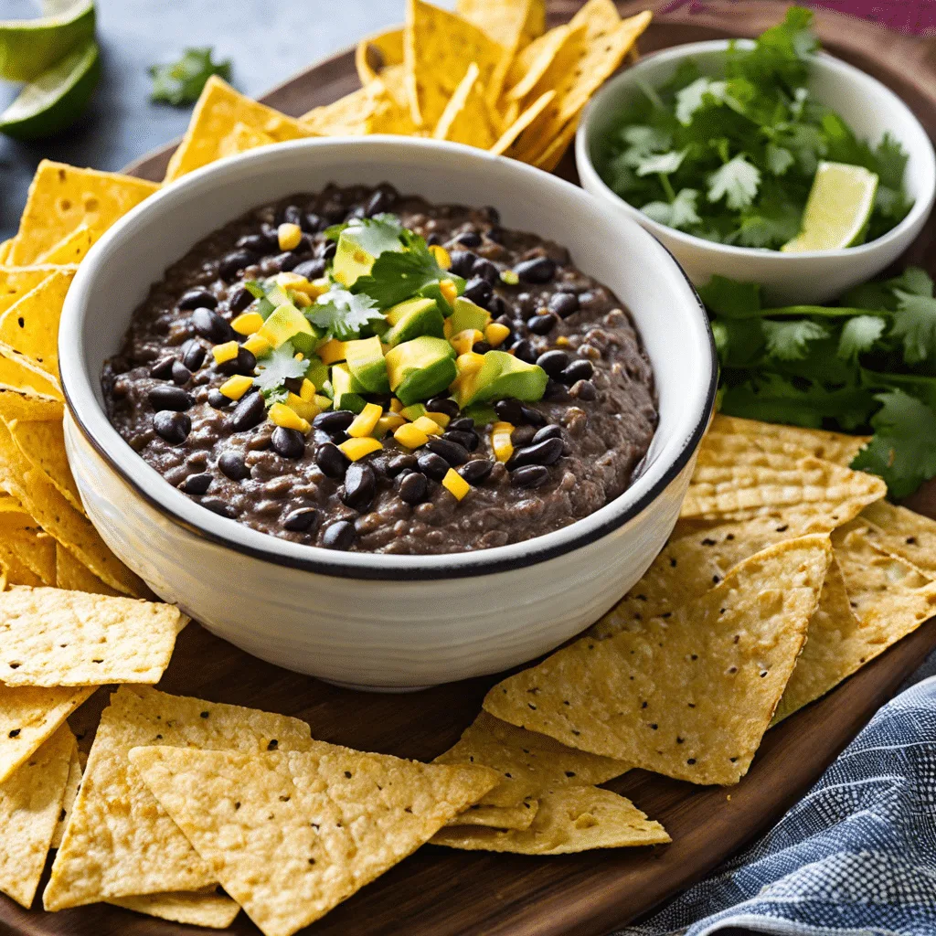 Black Bean Dip with Tortilla Chips Recipe