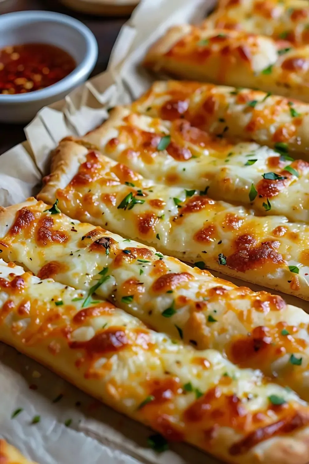 Cheesy Garlic Breadsticks with Marinara Recipe