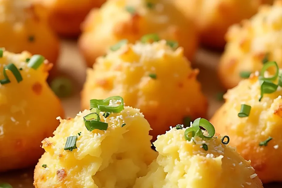 Cheesy Mashed Potato Puff Bites Recipe