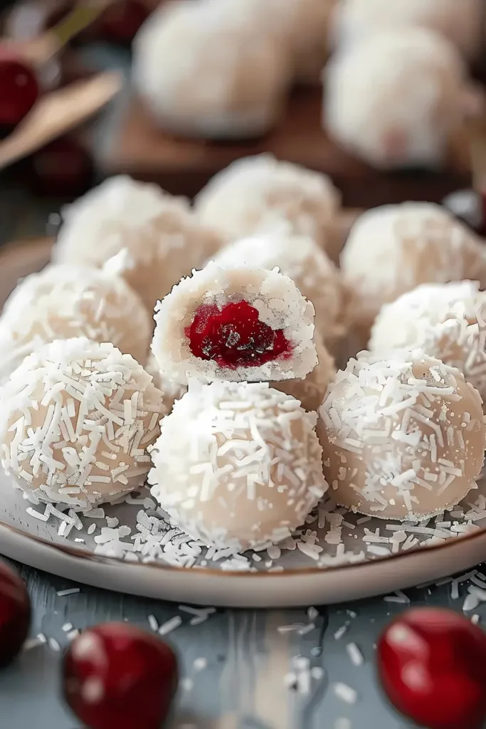 Cherry Snowball Cookies Recipe