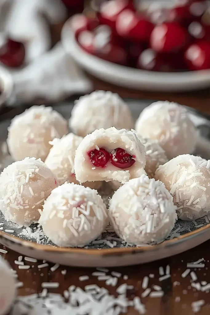 Cherry Snowball Cookies Recipe