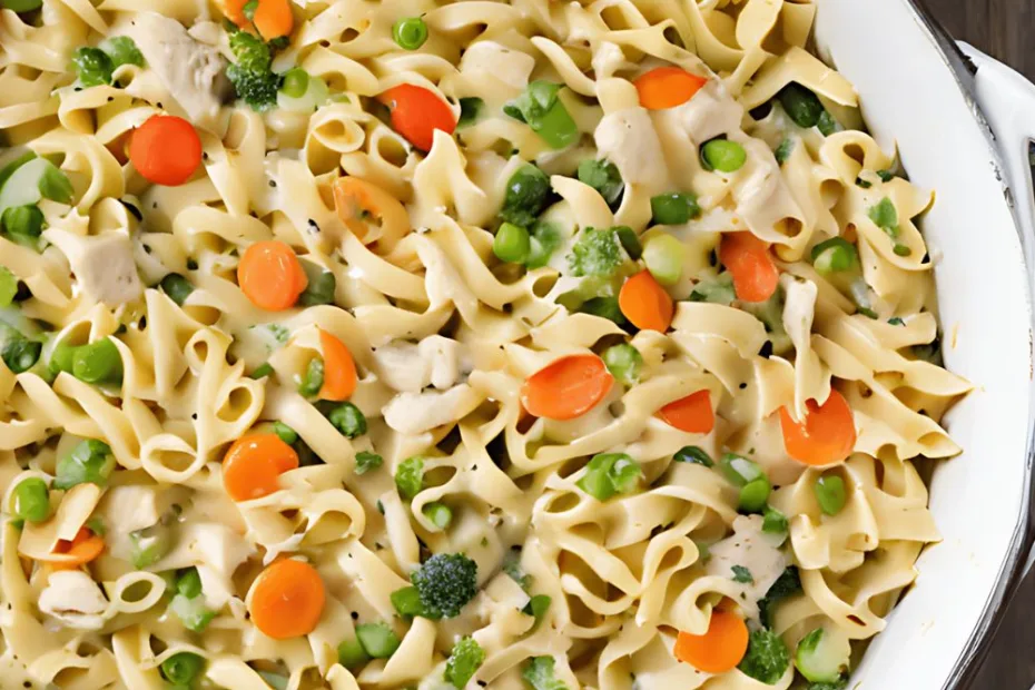 Chicken Noodle Casserole with Vegetables Recipe