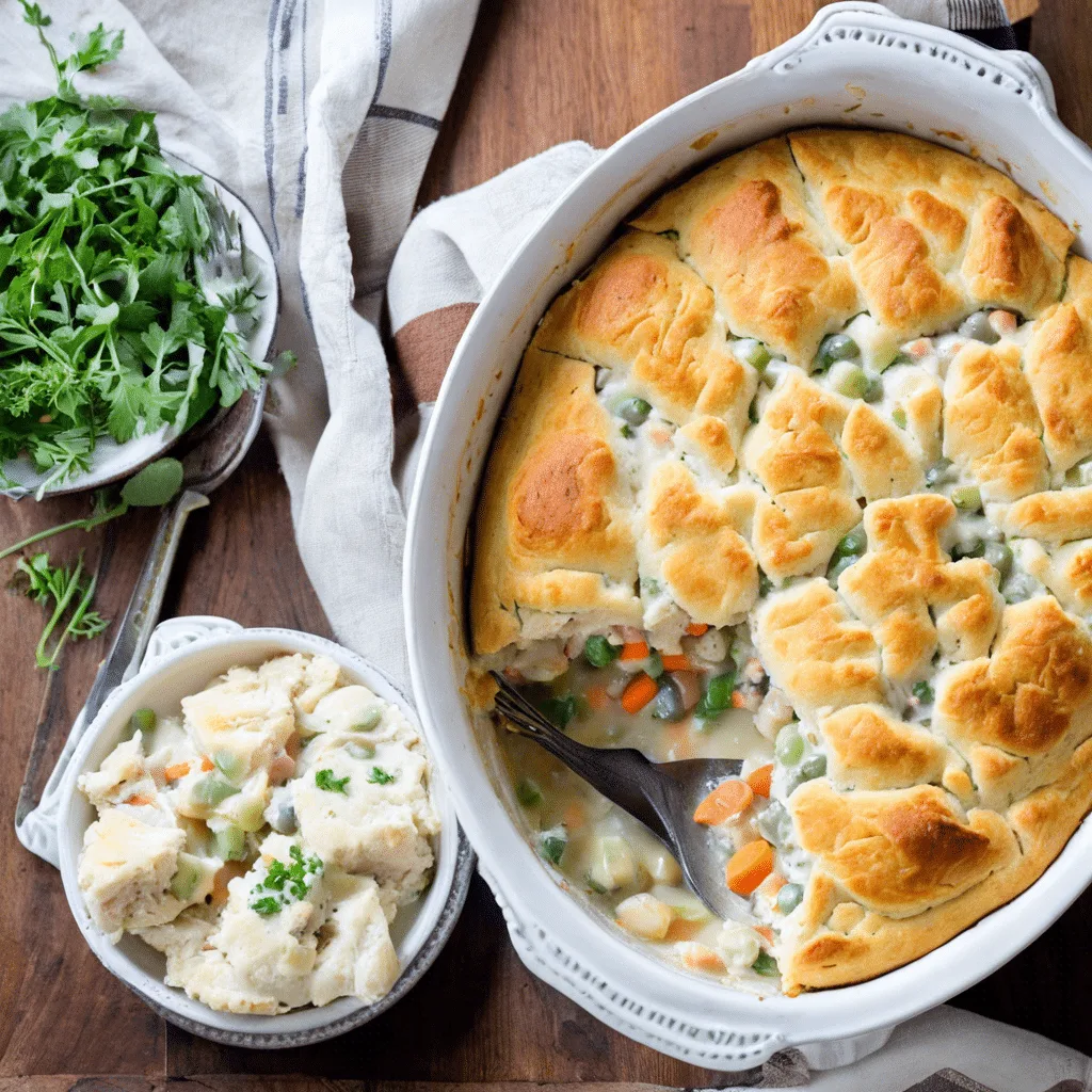 Chicken Pot Pie with a Biscuit Crust Recipe