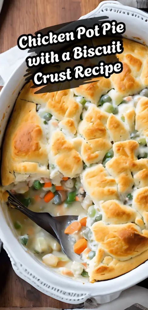 Chicken Pot Pie with a Biscuit Crust Recipe