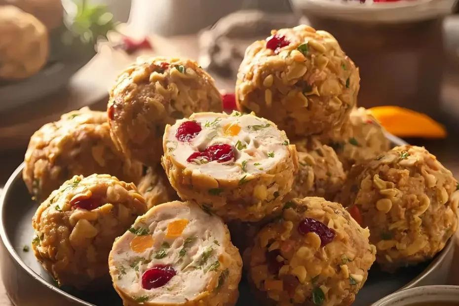Cranberry Turkey Stuffing Balls Recipe