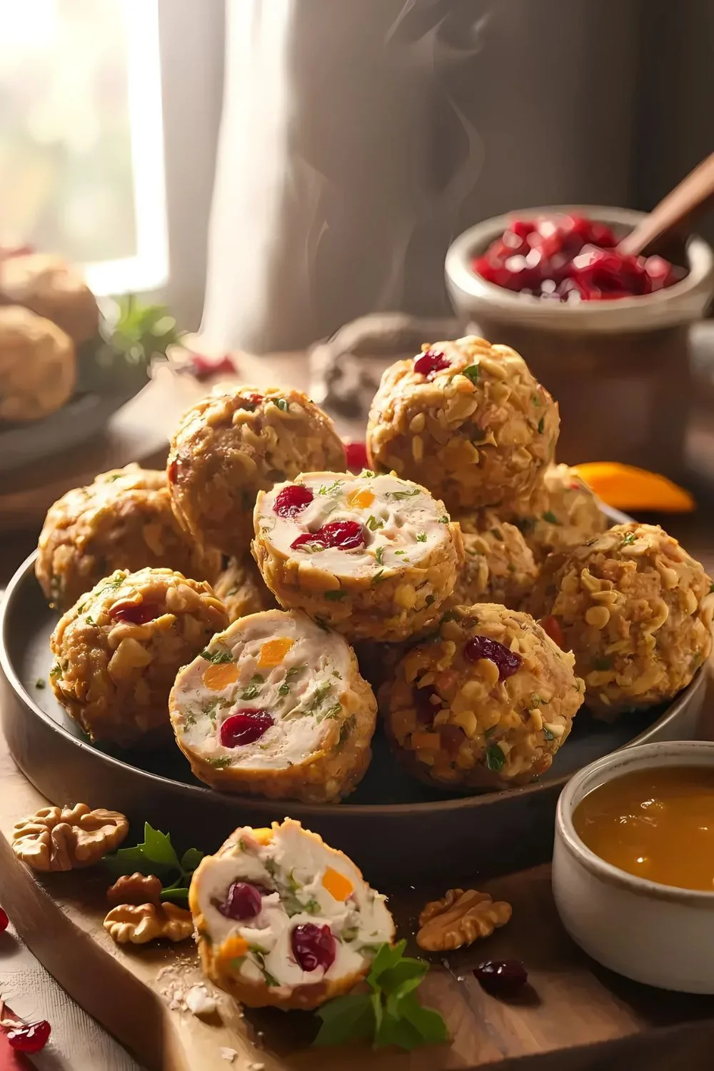 Cranberry Turkey Stuffing Balls Recipe