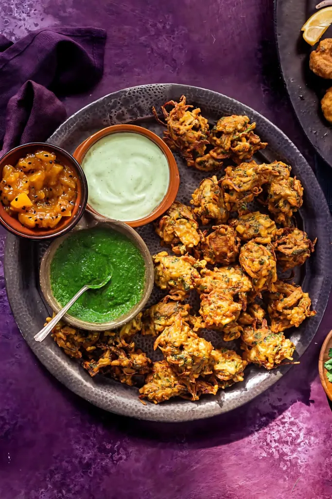 Crispy Vegetable Pakoras with Chutney Recipe