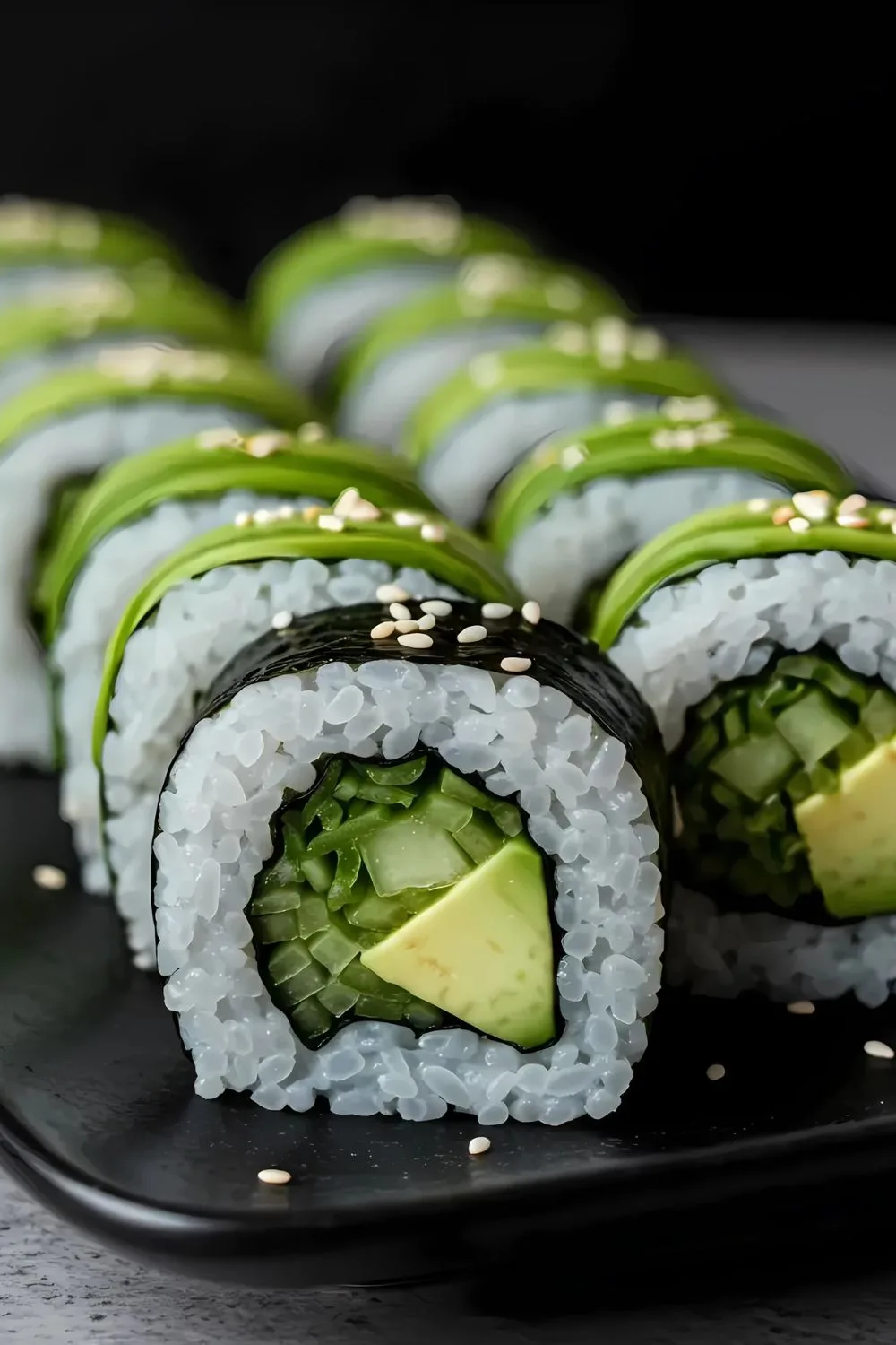 Cucumber and Avocado Sushi Rolls Recipe