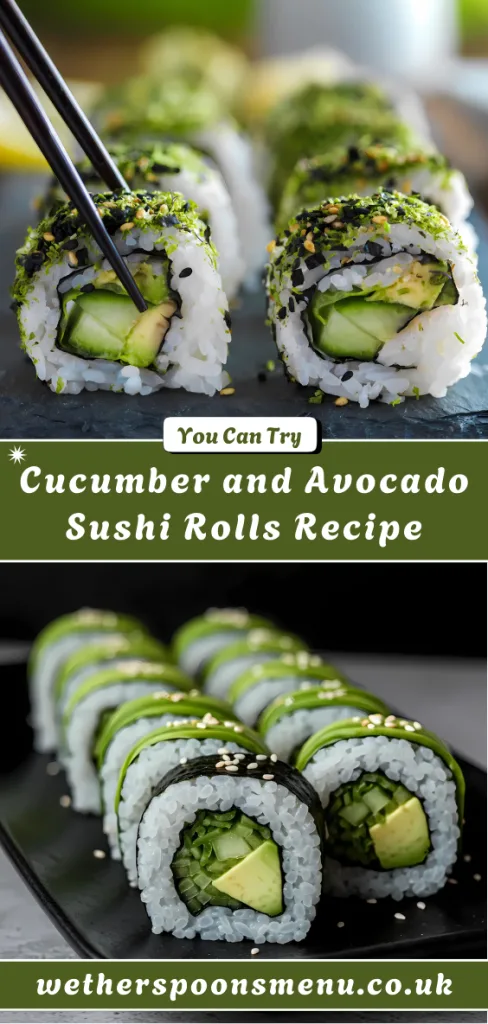 Cucumber and Avocado Sushi Rolls Recipe