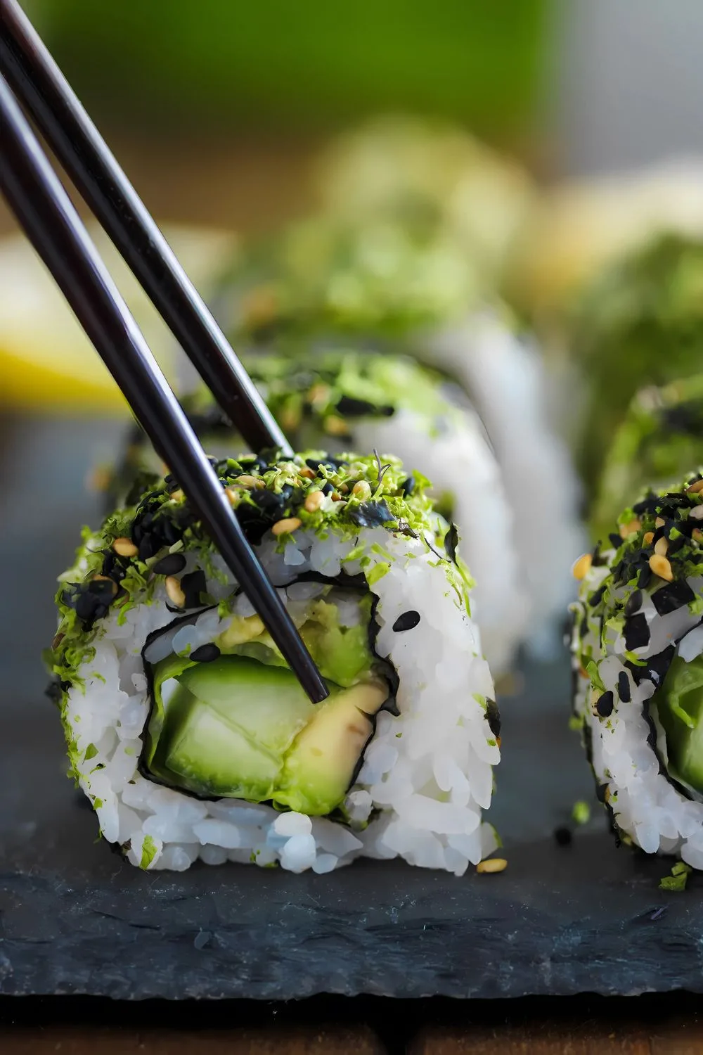 Cucumber and Avocado Sushi Rolls Recipe