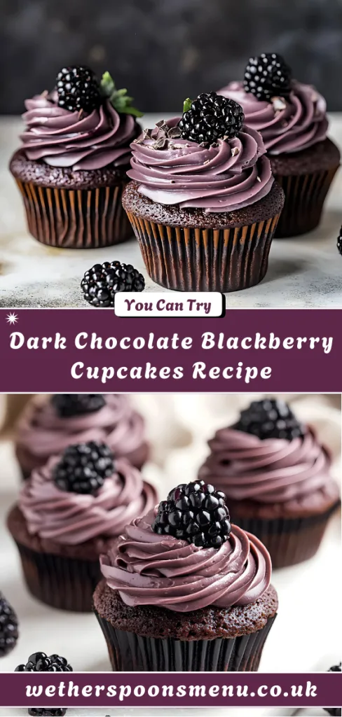 Dark Chocolate Blackberry Cupcakes Recipe