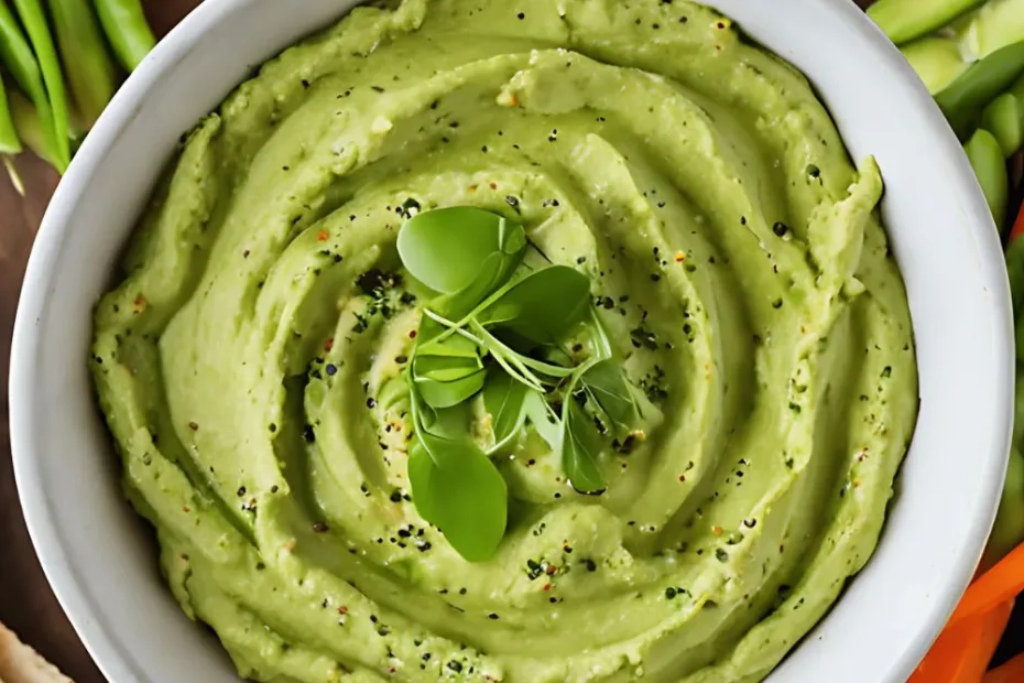 Edamame Hummus with Pita Bread Recipe