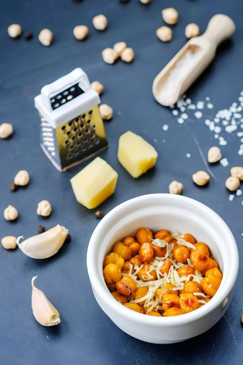 Garlic Parmesan Roasted Chickpeas Recipe