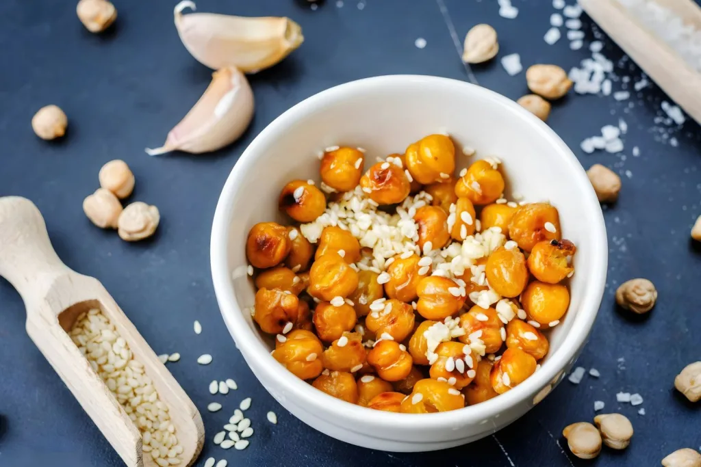 Garlic Parmesan Roasted Chickpeas Recipe