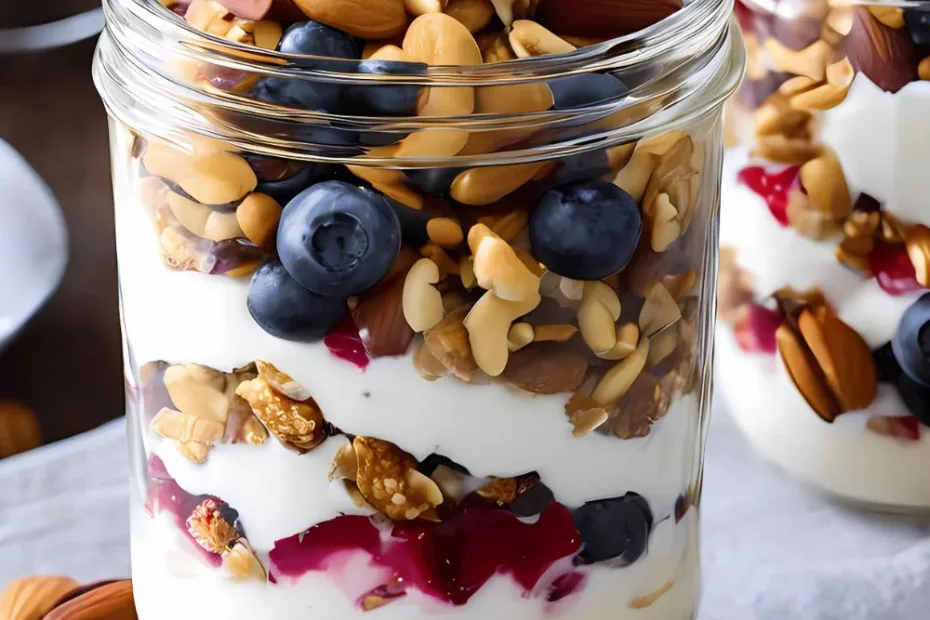 Greek Yogurt Parfait with Mixed Nuts recipe
