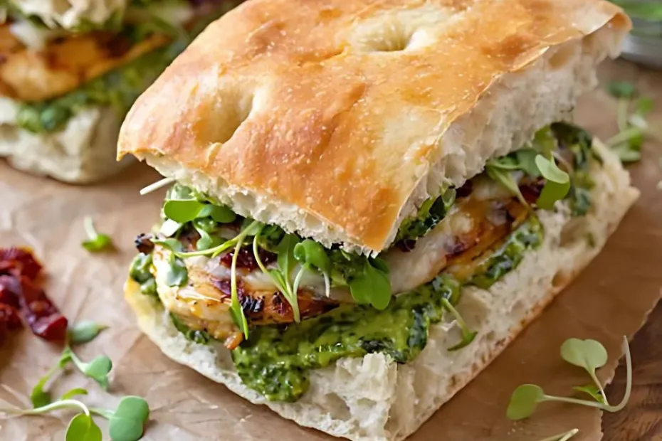 Grilled Chicken Sandwich with Pesto Recipe