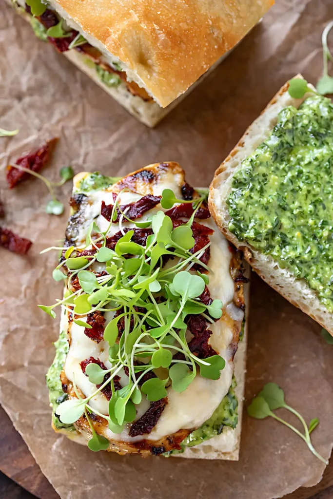 Grilled Chicken Sandwich with Pesto Recipe