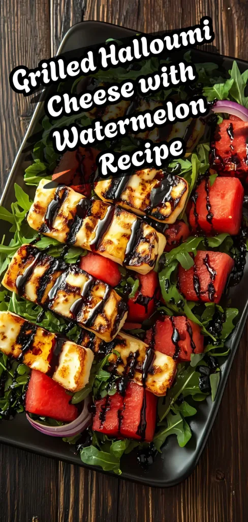 Grilled Halloumi Cheese with Watermelon Recipe