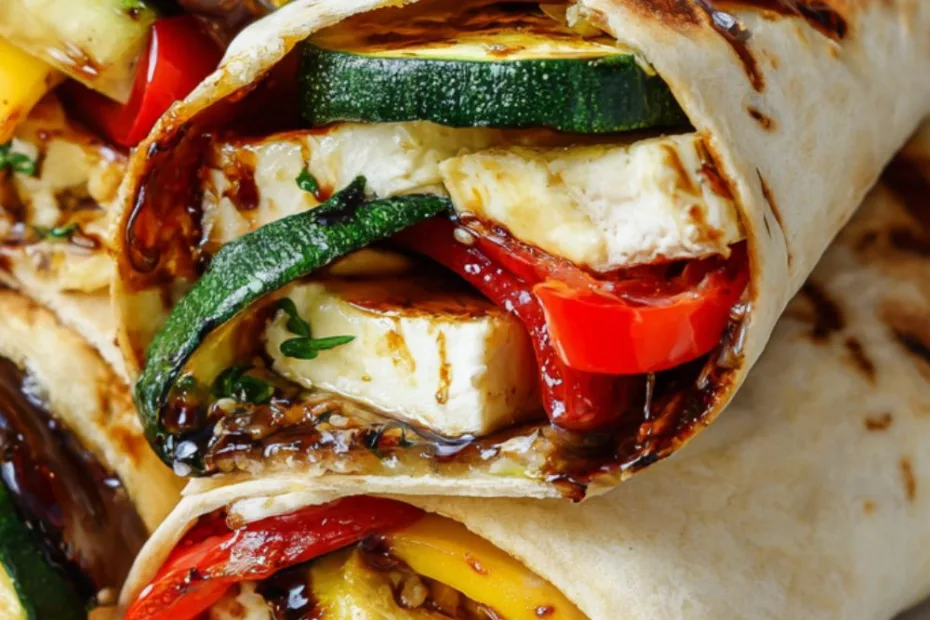 Grilled Vegetable Wraps with Hummus Recipe