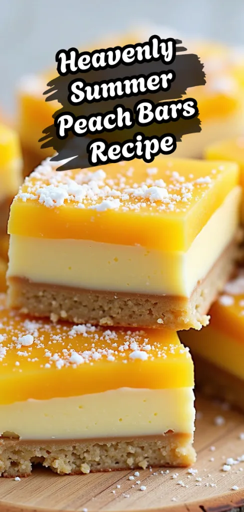 Heavenly Summer Peach Bars Recipe