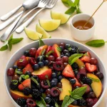 Honey Lime Basil Peach Salad Recipe