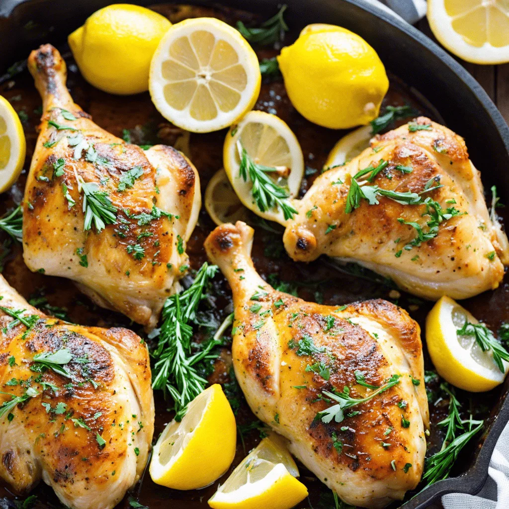 Lemon Garlic Roasted Chicken Legs Recipe