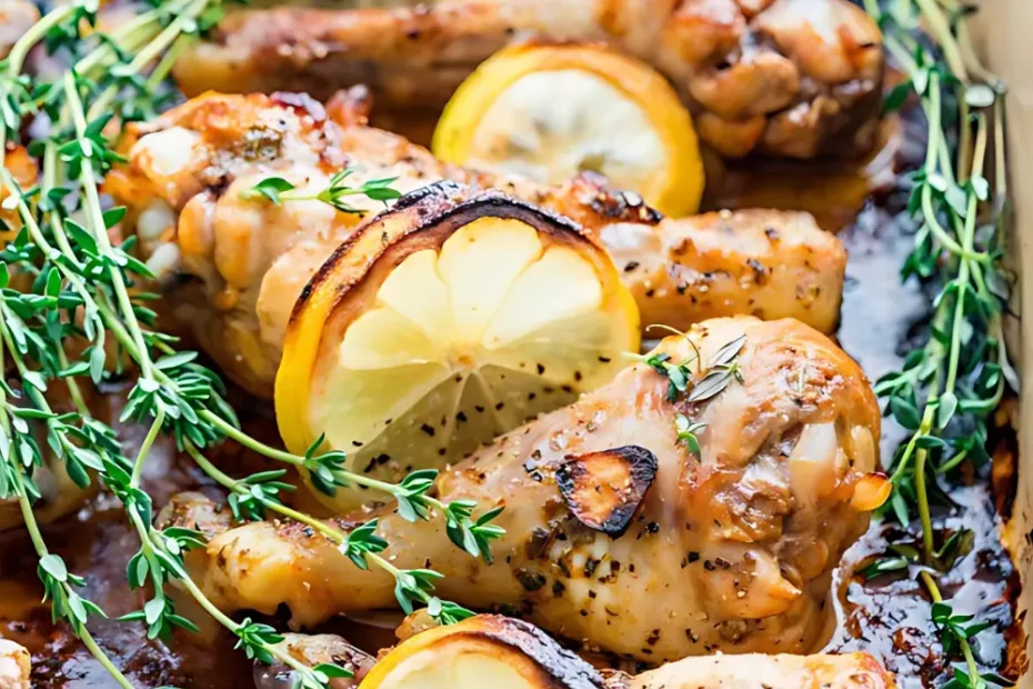 Lemon Garlic Roasted Chicken Legs Recipe