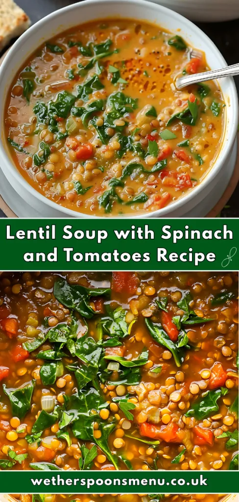 Lentil Soup with Spinach and Tomatoes Recipe