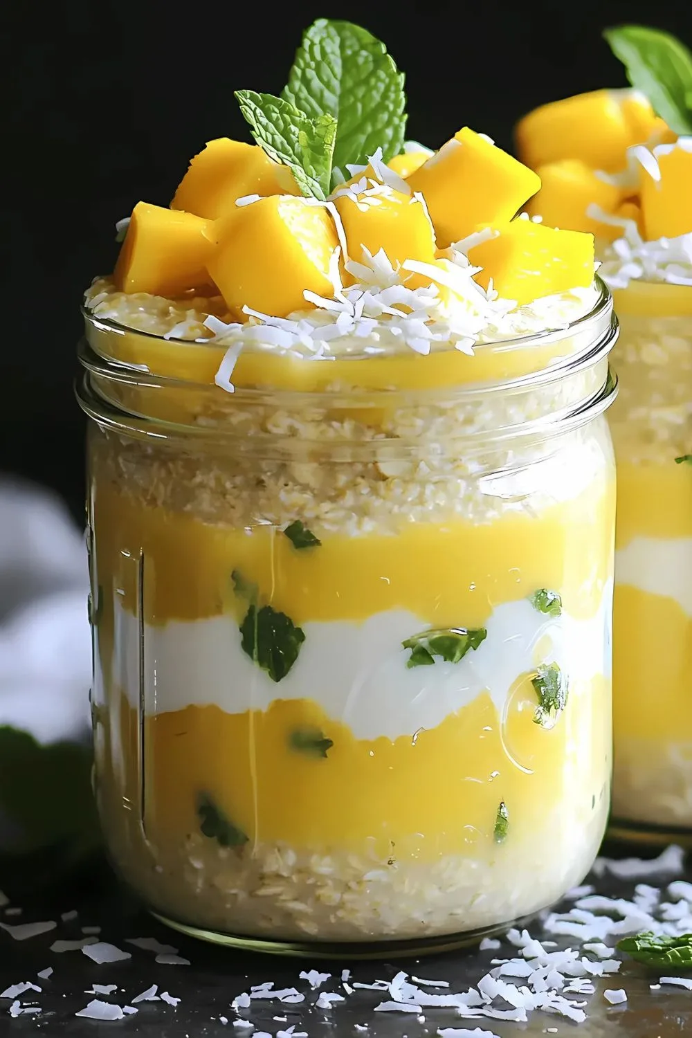 Mango and Coconut Overnight Oats Recipe