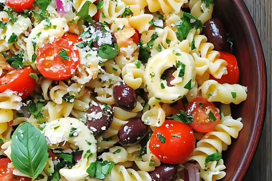 Mediterranean Pasta Salad with Olives Recipe