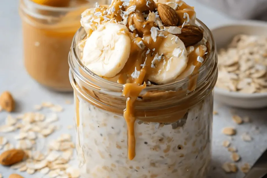Peanut Butter Banana Overnight Oats Recipe