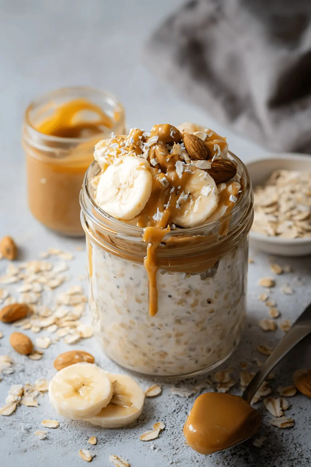 Peanut Butter Banana Overnight Oats Recipe