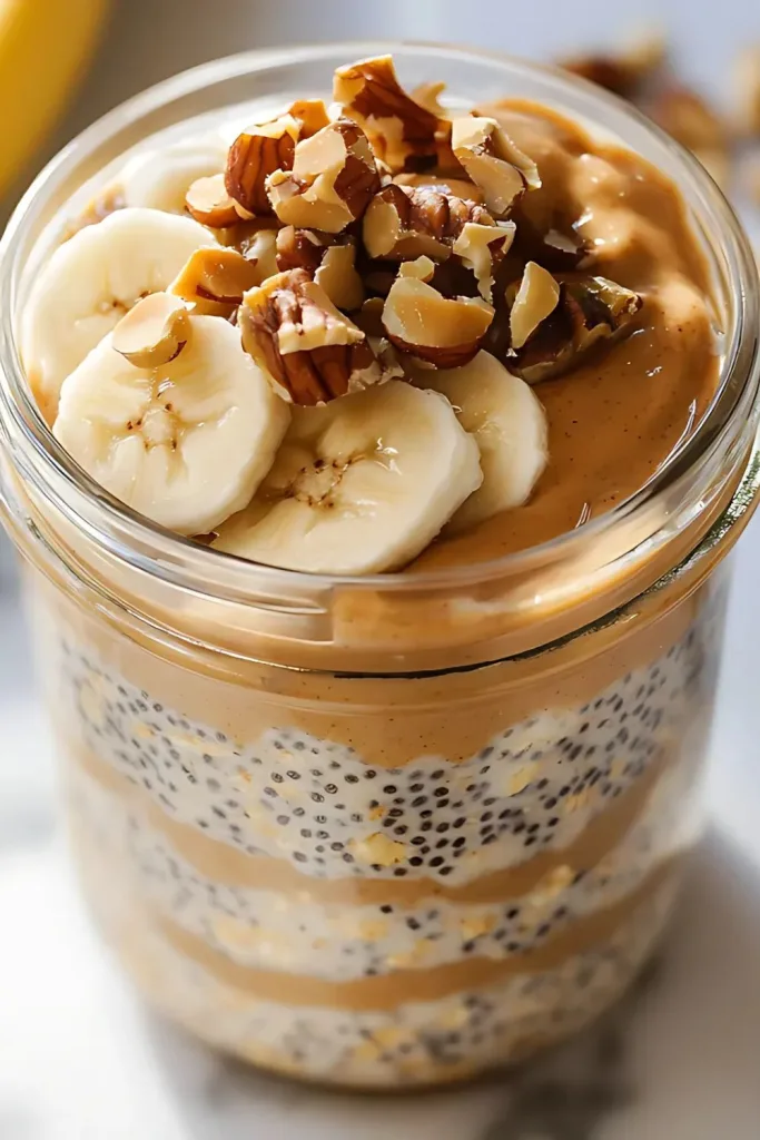 Peanut Butter Banana Overnight Oats Recipe