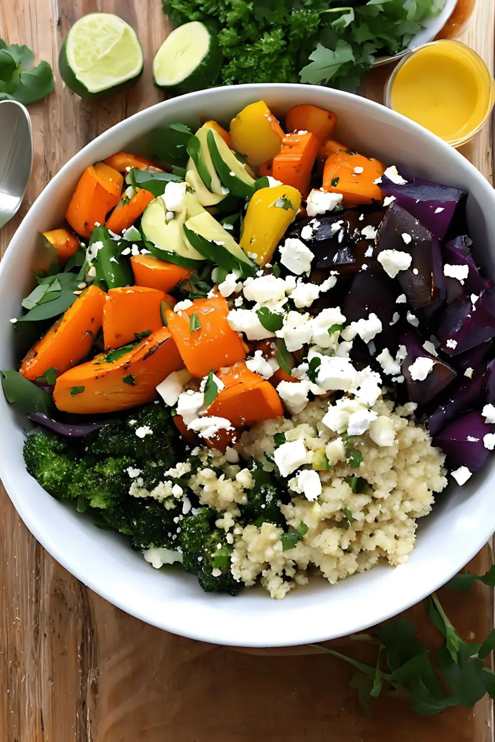 Quinoa Bowl with Roasted Veggies and Feta Recipe