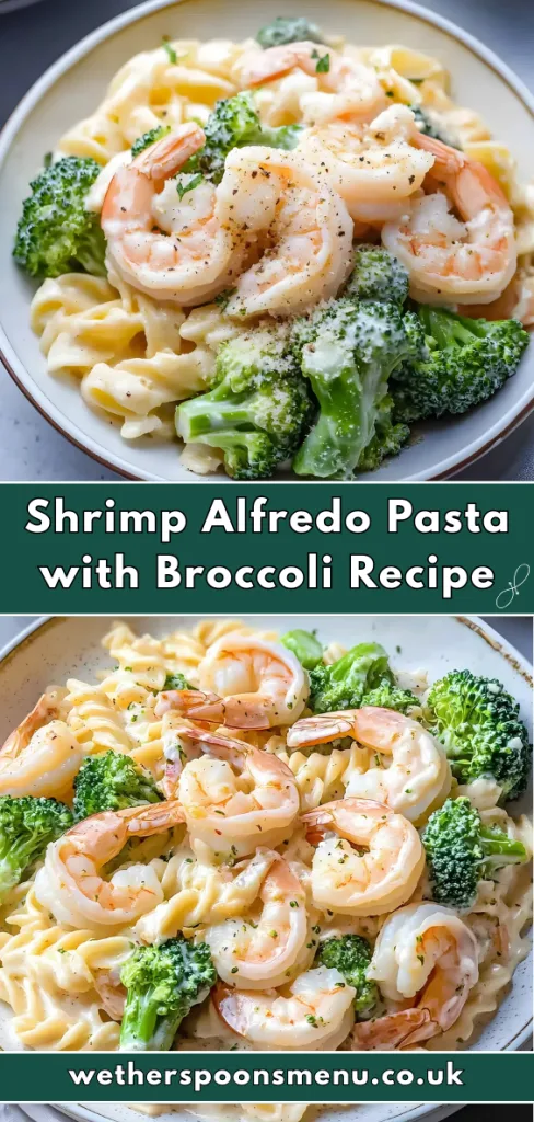 Shrimp Alfredo Pasta with Broccoli recipe