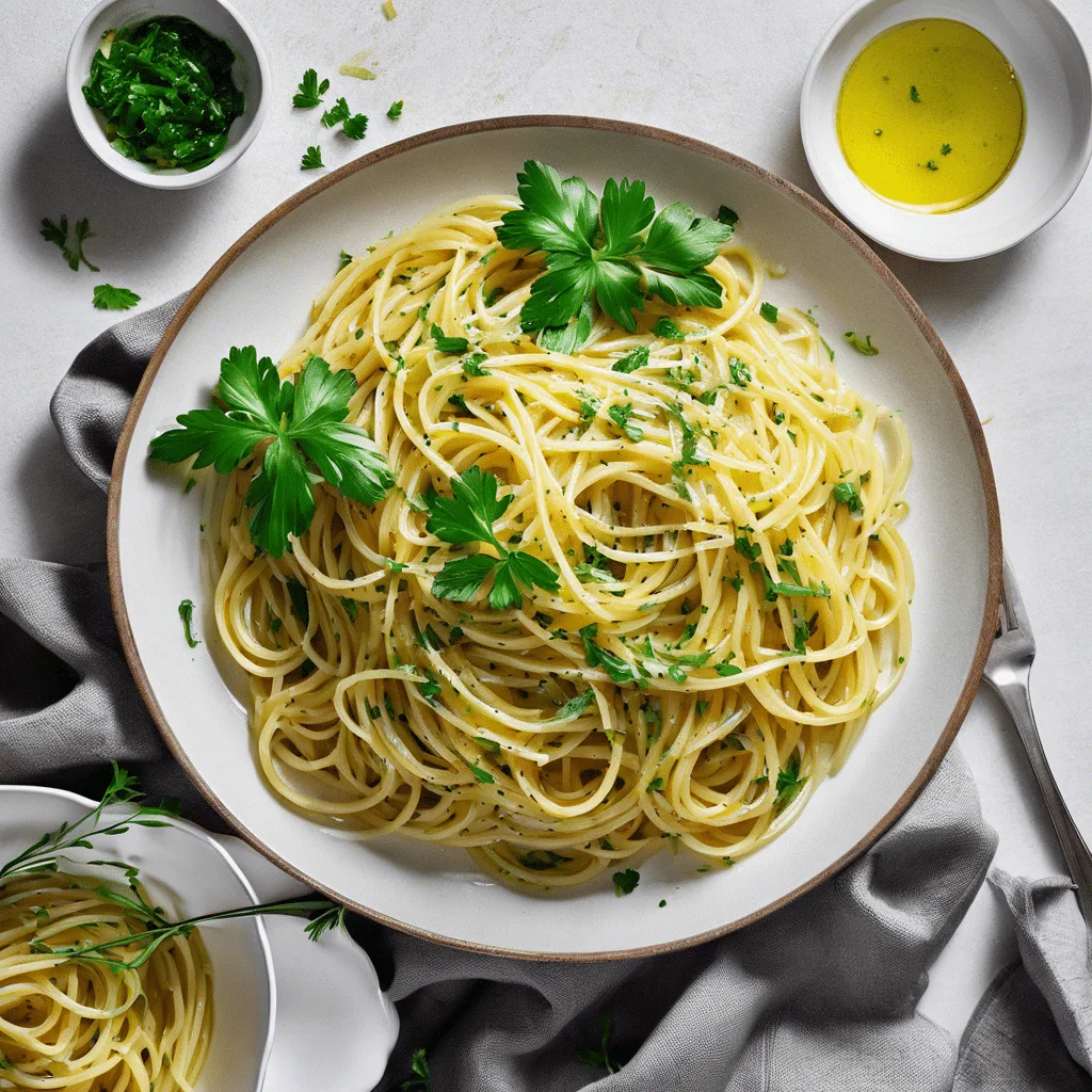 Spaghetti Aglio e Olio with Parsley Recipe