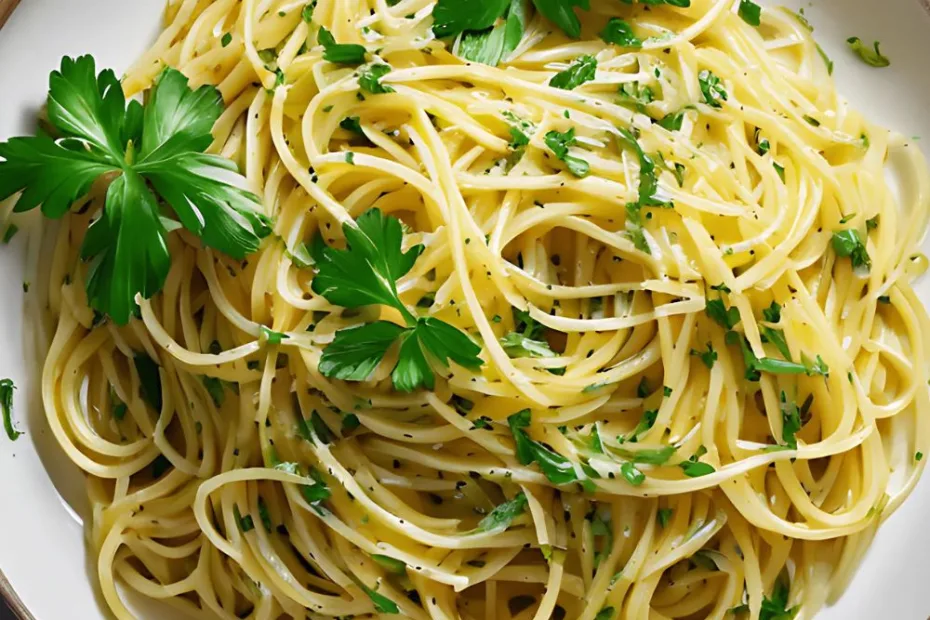 Spaghetti Aglio e Olio with Parsley Recipe
