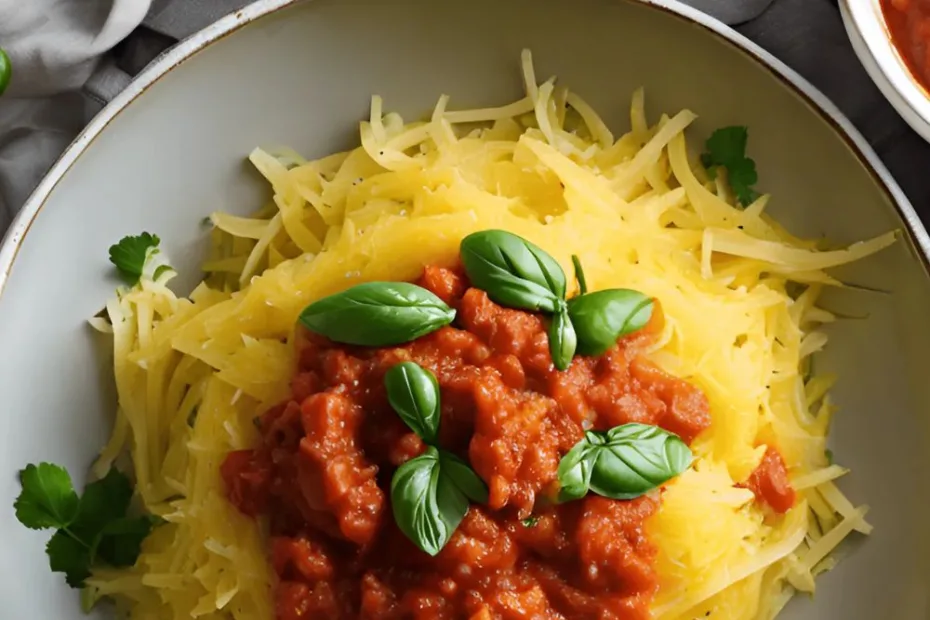 Spaghetti Squash with Tomato Sauce Recipe