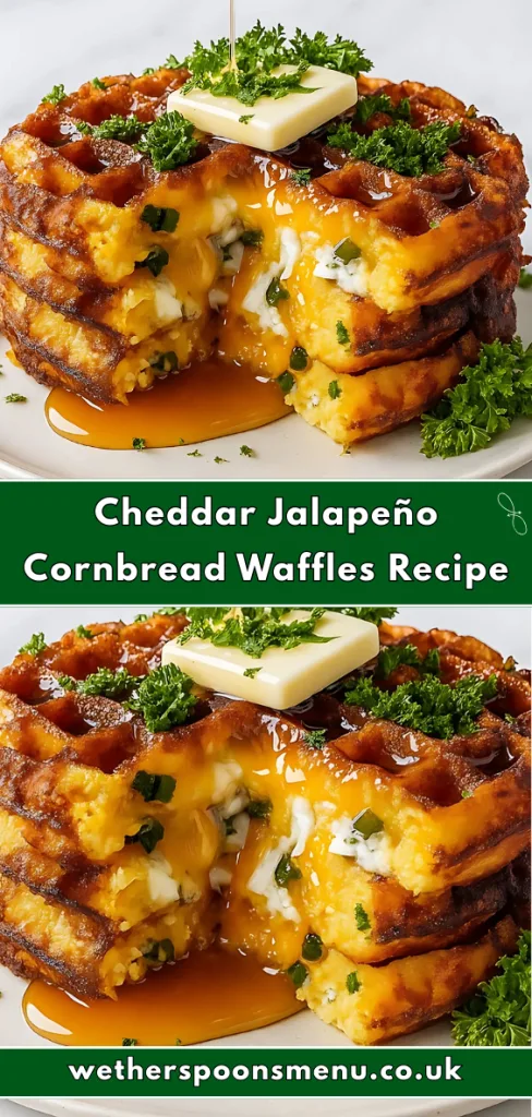 Spicy Cheddar Jalapeño Cornbread Waffles Recipe