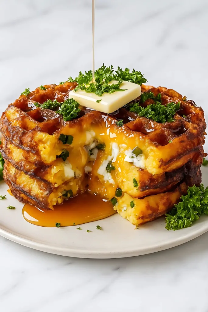 Spicy Cheddar Jalapeño Cornbread Waffles Recipe