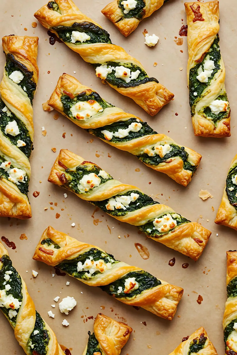 Spinach and Feta Puff Pastry Twists Recipe