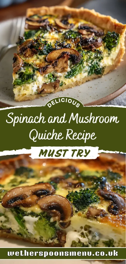 Spinach and Mushroom Quiche Recipe